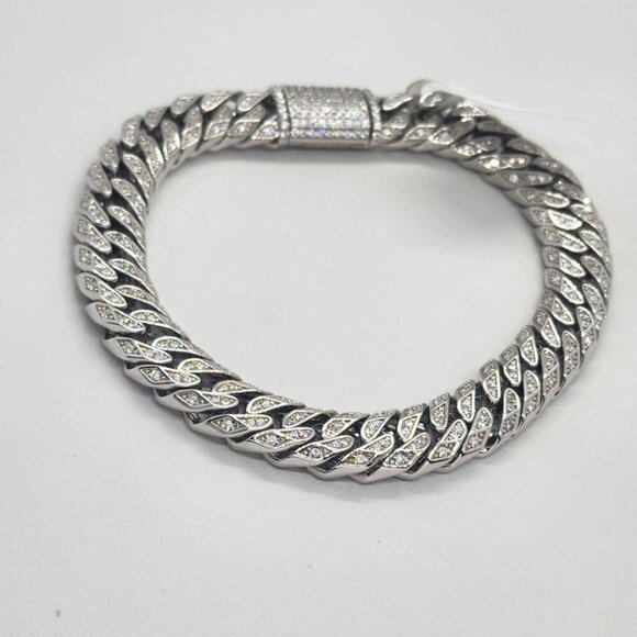 Brand New   Sterling Silver 925 Cuban link style  Bracelet - Picture 2 of 4